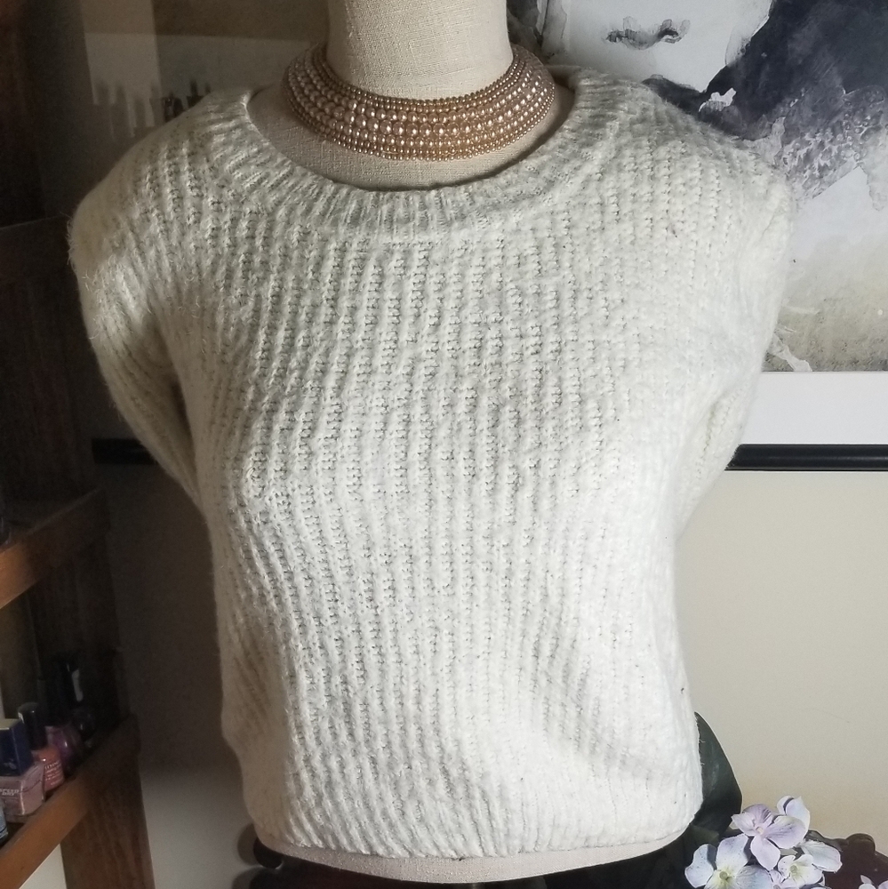 Small White Knit Sweater